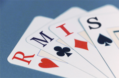 risk management system, risk data: four playing cards