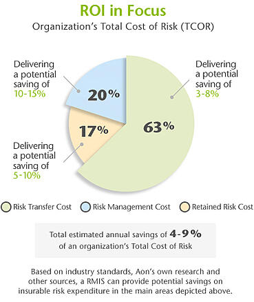 RMIS, total cost of risk: ROI in Focus chart